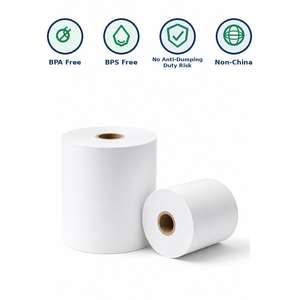 Rollo de Papel Térmico de 2-1/4" x 85' Ecológico para Cajeros Automáticos y Terminales de Tarjetas de Crédito, Logotipo Personalizado OEM - Product Image 1