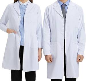 Hospitals Lab Coats Uniform Hospital Uniforms Lab Coat Cotton-Poly 3 <b>Pockets</b> Easy Care Breathable for Nurses Teams Unisex - Product Image 1