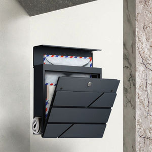 Moderna grande capienza cassetta postale esterna in metallo acciaio lettera & <span class=keywords><strong>porta</strong></span> vano giornale con serratura a chiave Post suggerimento scatola - Product Image 3