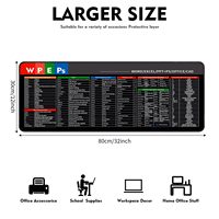 Alfombrilla de Ratón Extragrande para Juegos con Teclas de Atajo para Software de Oficina, Word, Excel, PPT, PS, CAD, Venta al Por Mayor