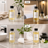 Recharge d'huile parfumée pour diffuseur à bâtonnets floraux personnalisée 120 ml avec aromathérapie pour l'ambiance intérieure en bouteille en verre