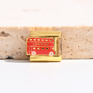 Modular Bracelet Stainless Steel DIY Charm Set Women's Fashion Jewelry Gift Heart Crown Butterfly Lips Star Fruit Design - Product Image 4