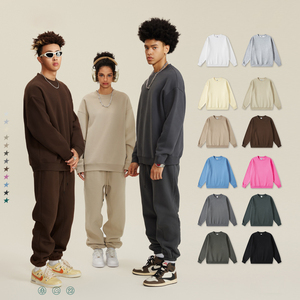 Felpa da Uomo di Alta Qualità in <span class=keywords><strong>Pile</strong></span> Spesso 345gsm, Oversize con Collo Tondo, Logo Personalizzato, Unisex - Product Image 1