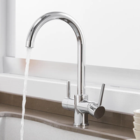 Robinets de cuisine noirs filtre à eau robinets mélangeur filtre à eau potable chaud et froid deux poignées robinet évier de cuisine robinet robinet d'eau