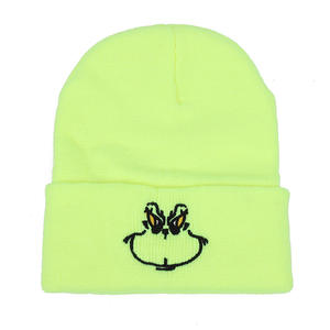 Gorro de Punto con Capucha de <span class=keywords><strong>Grinch</strong></span> de Dibujos Animados Europeos y Americanos, Gorro de Punto Cálido de Hip-Hop - Product Image 5