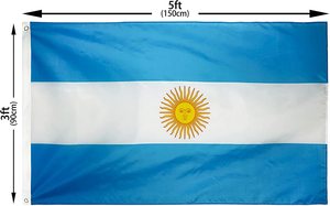 Bandera de <span class=keywords><strong>Argentina</strong></span>, disponible, 3x5 pies, 90x150cm, AR, 1 unidad - Product Image 5