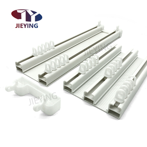 Jieying Rail à double <span class=keywords><strong>rideau</strong></span> en <span class=keywords><strong>PVC</strong></span> de haute qualité Rail en plastique <span class=keywords><strong>pour</strong></span> fenêtre <span class=keywords><strong>coulissante</strong></span> Tringles à rideaux pliables - Product Image 5