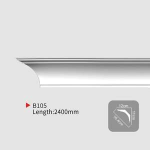 Foshan <span class=keywords><strong>Pu</strong></span> Polyurethaan Kroonlijst Fabrikant Decoratieve Muur Gieten Bouwmaterialen Voor Feestzaal - Product Image 2