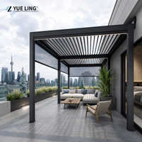 Pergola de jardin extérieure sur mesure en aluminium avec toit à lames orientables pour les constructeurs et les entrepreneurs, pare-soleil imperméable
