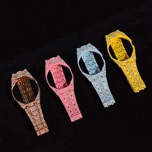 <span class=keywords><strong>Bracelet</strong></span> de montre en céramique bionique pour <span class=keywords><strong>Swatch</strong></span> AP Royal Pop, <span class=keywords><strong>bracelet</strong></span> de montre en métal serti de diamants - Product Image 6
