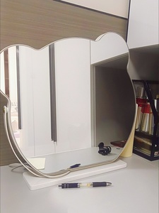 Espejo de maquillaje giratorio montado en Escritorio de osito famoso en Internet, espejo de mesa de tocador de iluminación de lujo - Product Image 5