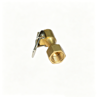 Embout de gonflage en laiton à verrouillage rapide, tête gourde, 1/4" NPT femelle, pour compresseur d'air avec manomètre