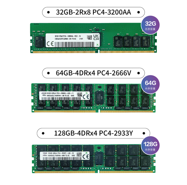 USMicron KRSK Ksamsung DDR4 PC4 3200AA 2933Y 2400T 2666V 2S2R*4 4DR*4 2R*4 2133 2400 2666MHz 2933MHz 3200MHz 64GB 128GB Memory