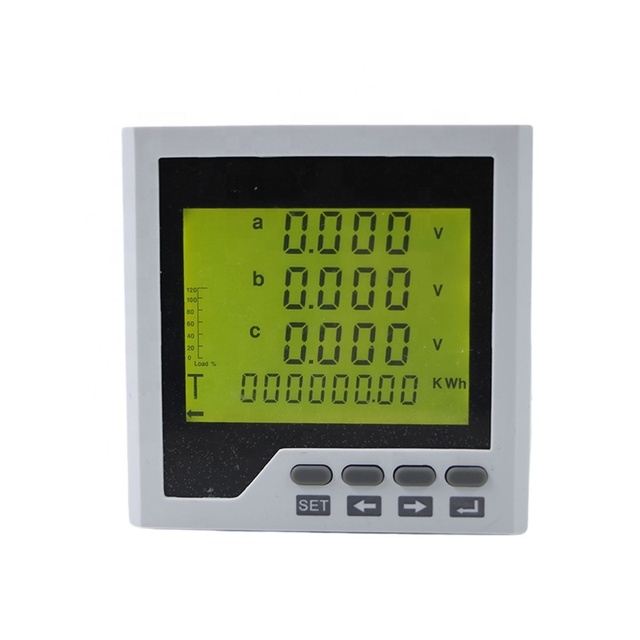 Professional Digital Three Phase Multitester Multimeter LED Digital Measure Voltage Current Hz Power Multimeter