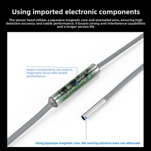 Makine gözü M3-<span class=keywords><strong>M5</strong></span> mikro endüktif yaklaşım anahtarı sensör IP67 korumalı üç telli 24V NPN ayrı Metal - Product Image 5