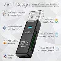 Lecteur de carte SD externe USB3.0, adaptateur 5Gbps prenant en charge SDHC RS-MMC Micro SDXC et pour