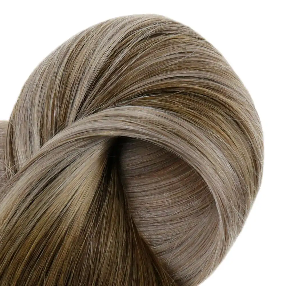 Presilha em extensões de cabelo atacado invisível duplo desenho virgem brasileiro remy cabelo colorido presilha em extensão de cabelo humano