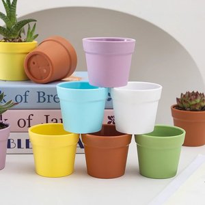 Maceta Pequeña Estilo Influencer, Resistente a Roturas, Blanca, de PP Biodegradable, Hecha a Mano, para Flores de Coche, <span class=keywords><strong>Artificial</strong></span> - Product Image 1
