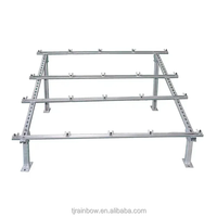 Structure de montage solaire au sol en acier galvanisé en forme de U, certifiée CE ISO, support de fixation photovoltaïque réglable, taille personnalisée