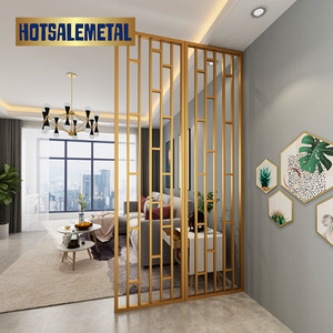 Hot Sale oem <b>room</b> <b>divider</b> gold glass and 304 stainless steel partition living <b>room</b> restaurant partition design project - Product Image 6