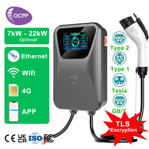 Mini Estación de Carga para Auto Tesla, Sistema de Pago con <span class=keywords><strong>Tarjeta</strong></span> de Crédito y Efectivo, Cargador EV de Nivel 2 Montado en Pared con Aplicación de Pago White Label - Product Image 1