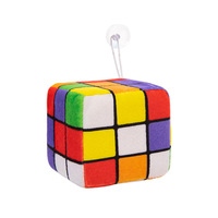 Porte-clés en peluche personnalisé en coton PP doux, jouet dés, décoration suspendue pour voiture, jeu éducatif amusant, cube de dessin animé, ornement