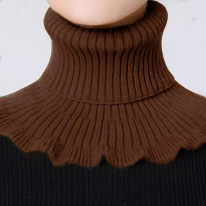 HZO-23082 <strong>Detachable</strong> <strong>Collars</strong> for Women Ruffled Turtleneck Dickey <strong>Collar</strong> Winter Mock Blouse Turtle Neck False <strong>Collar</strong> - Product Image 3