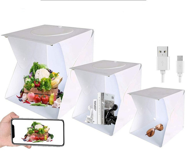 Hot Selling 30cm LED Lighting Studio Softbox Folding Photo Product Photography Box for Background Shooting