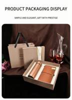 Coffret Cadeau d'Affaires de Luxe : Carnet en Cuir, Gobelet Isotherme, Boîte Cadeau Promotionnelle Personnalisée avec Gravure en Relief