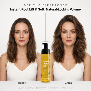 Mousse Coiffante Volumisante Sans Poids à Marque Blanche avec Aloe Vera, Miel et Protéine de Riz Hydrolysée – Fixation Douce Sans Résidu - Product Image 1