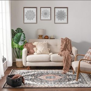 <span class=keywords><strong>Tappeto</strong></span> Vintage Nordico Grande con Motivo Cavallo, Tappetino Boho Personalizzato per Camera da Letto e Lavanderia, Realizzato <span class=keywords><strong>a</strong></span> Macchina da Designer - Product Image 3