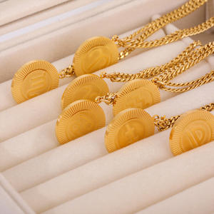 Collana Trendy Cross-Border Vintage placcato oro 18K ciondolo in acciaio inox con dodici <span class=keywords><strong>segni</strong></span> <span class=keywords><strong>zodiacali</strong></span> catena a maglie - Product Image 1