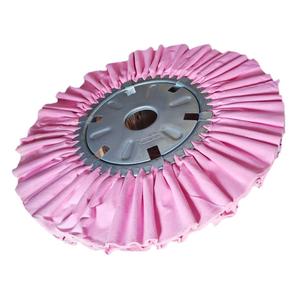 Pulido de superficie de tela rosa de 2*16 "en embalaje de cartón, pulido fino que ofrece acabados lisos y brillantes, rueda de tela redonda OEM - Product Image 1