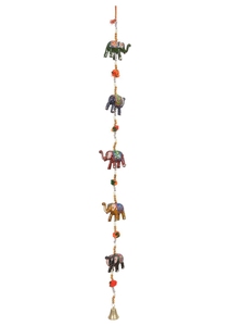 Handmade Metal <b>Elephant</b> Wall Hanging Bohemian <b>Decor</b> for Indoor Living Room 100% Crafted with Colorful Beads and Patterns - Product Image 5