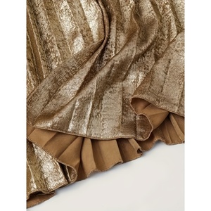 Jupe-<span class=keywords><strong>parapluie</strong></span> pour femme Summer Bright Metallic Floor-Length Natural Waist Casual A-line Large Size Solid 100% Polyester - Product Image 3
