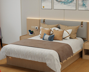 ชุดเฟอร์นิเจอร์ห้องนอนโรงแรมแบบปรับแต่งได้โครงเตียงขนาดคิงไซส์ทำจากไม้และเตียงควีนไซส์ - Product Image 2