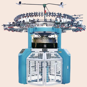 Machine à tricoter circulaire automatique à double maillot avec moteur informatisé de marque KING KNIT - Product Image 1