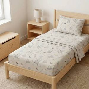 Fabrication OEM - Drap-housse en lyocell 40s motif chat de dessin animé, doux pour la peau des enfants, pour chambre à coucher et usage domestique - Product Image 3