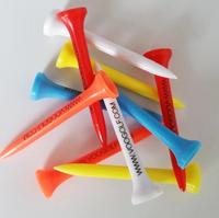 Tees de golf en bambou personnalisés OEM/ODM, modèle OH60493, 2-3/4 3-1/4 83mm, écologiques, couleurs mélangées, emballage de 1000 pièces