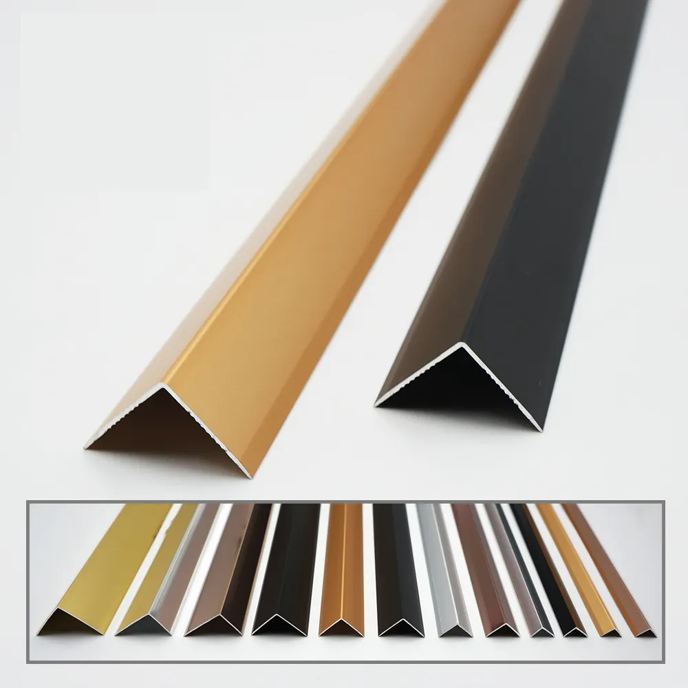 LENWA Factory Aluminium Angle L Profile Shaped Metal Trim for Wall Edging Trims aluminum angles