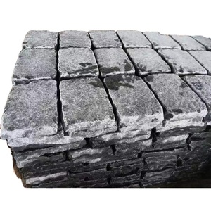 Pavé pavé de granit noir antique dégringolé pour pavage d'allée de patio - Product Image 1