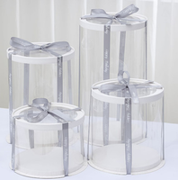 Boîte à gâteaux transparente pvc clair cadeau boîte à gâteaux emballage 10 pouces boîte à gâteaux