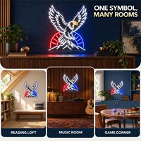Enseigne néon « Eagle Mountain Sunrise » pour cabanes, salons, lodges rustiques, lumières LED néon personnalisées, cadeau, écran d'affichage électronique