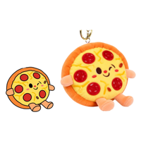 Porte-clés en peluche pizza personnalisé en coton PP, jouet mignon pour enfants, simulation de nourriture, pendentif mascotte de restaurant, logo OEM ODM pour enfants