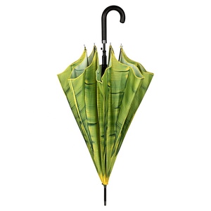 Bán Buôn Nóng Đặc Biệt Mùa Hè Lá Chuối Đầy Đủ Màu Sắc Tán In Ấn Mưa Ô Dù Thẳng - Product Image 5