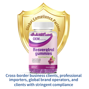 Complément de resvératrol en marque privée OEM/ODM, anti-âge, gommes 100% végétales, conformes aux normes européennes, étiquetage et emballage personnalisés - Product Image 3