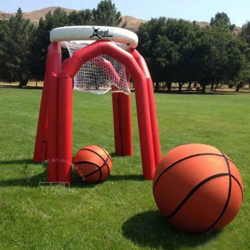 人気のバスケットボールシューティングゴールおもちゃアウトドアスポーツゲーム巨大なインフレータブルバスケットボールフープとボール