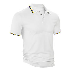 Polo à manches courtes pour homme Temu, couleur unie, tissu piqué, respirant, coupe décontractée, col rabattu, vêtements d'été, taille M - Product Image 5