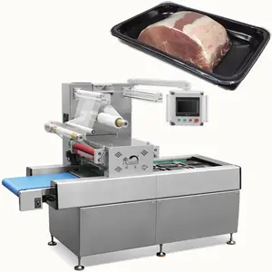 Automatische Voedsel Industrie Dzt7050 Huid Vacuüm Verpakkingsmachine Hoge Snelheid Vacuüm Lade Sluitmachine Voor Vlees Vis