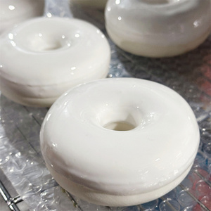 Modelo de Donut Duradero de 8.5cm para Decoración de Pared, Arreglos Florales, Accesorios, Exhibiciones Artesanales Bañadas en Chocolate Blanco Puro, Doble Cara - Product Image 3